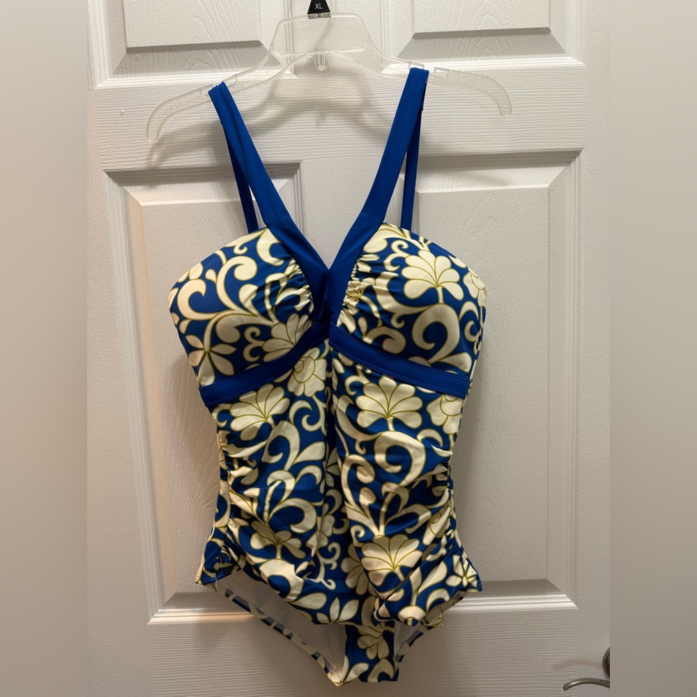 Boden Blue and White Swimwear